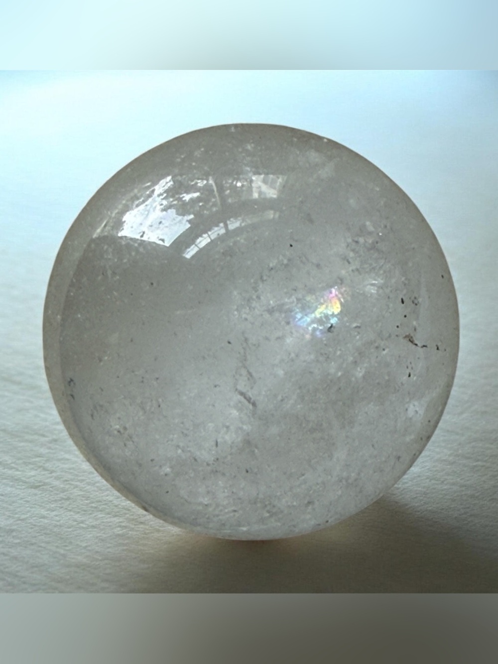 Natural Clear Quartz Crystal Sphere!